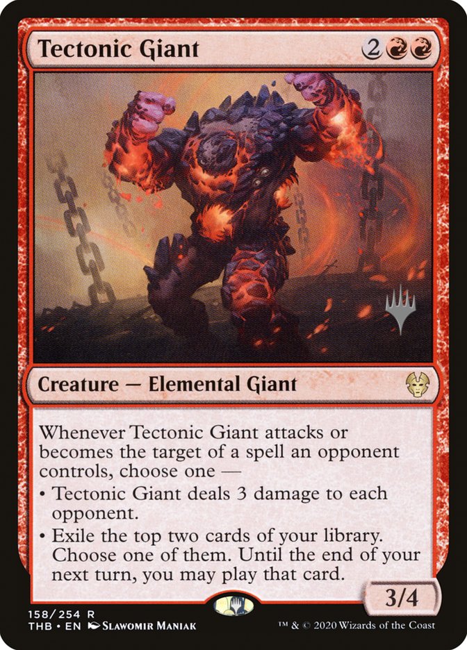 Tectonic Giant (Promo Pack) [Theros Beyond Death Promos] Foil