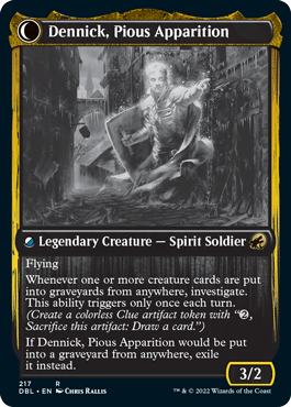 Dennick, Pious Apprentice // Dennick, Pious Apparition [Innistrad: Double Feature] Foil
