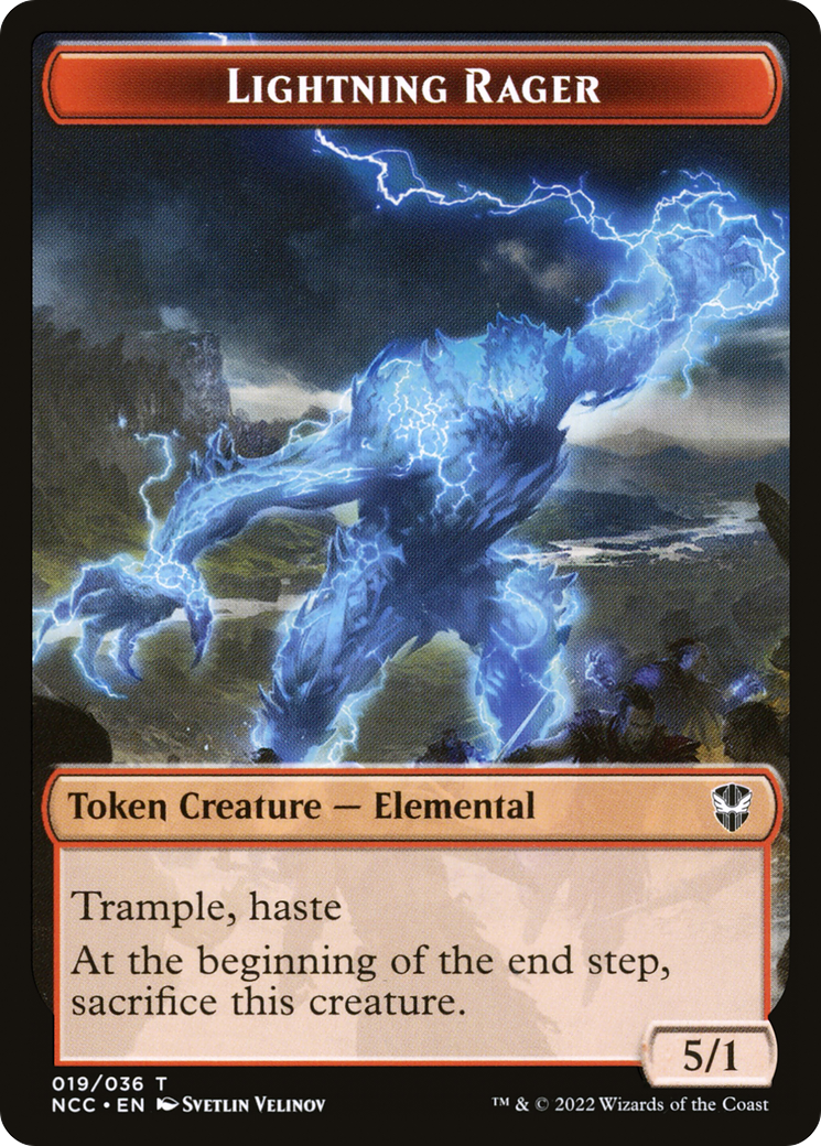 Lightning Rager  [New Capenna Commander Tokens] Foil