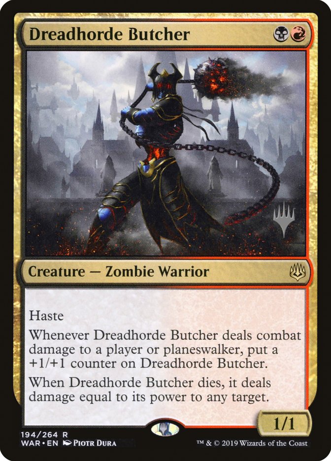 Dreadhorde Butcher (Promo Pack) [War of the Spark Promos] Foil