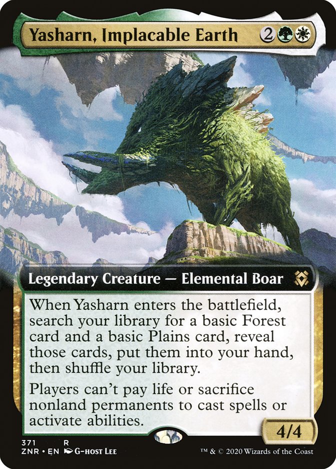 Yasharn, Implacable Earth (Extended Art) [Zendikar Rising] Foil