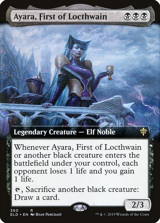 Ayara, First of Locthwain (Extended Art) [Throne of Eldraine] Foil