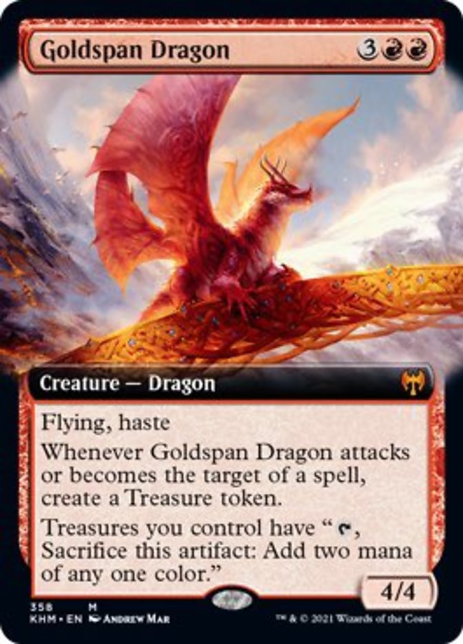 Goldspan Dragon (Extended Art) [Kaldheim] Foil