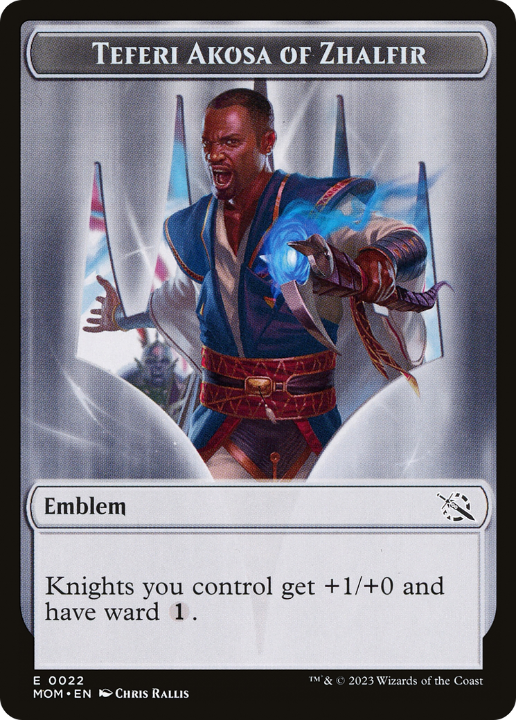 Teferi Akosa of Zhalfir Emblem  [March of the Machine Tokens]