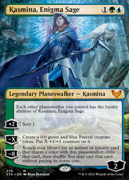 Kasmina, Enigma Sage (Borderless) [Strixhaven: School of Mages] Foil