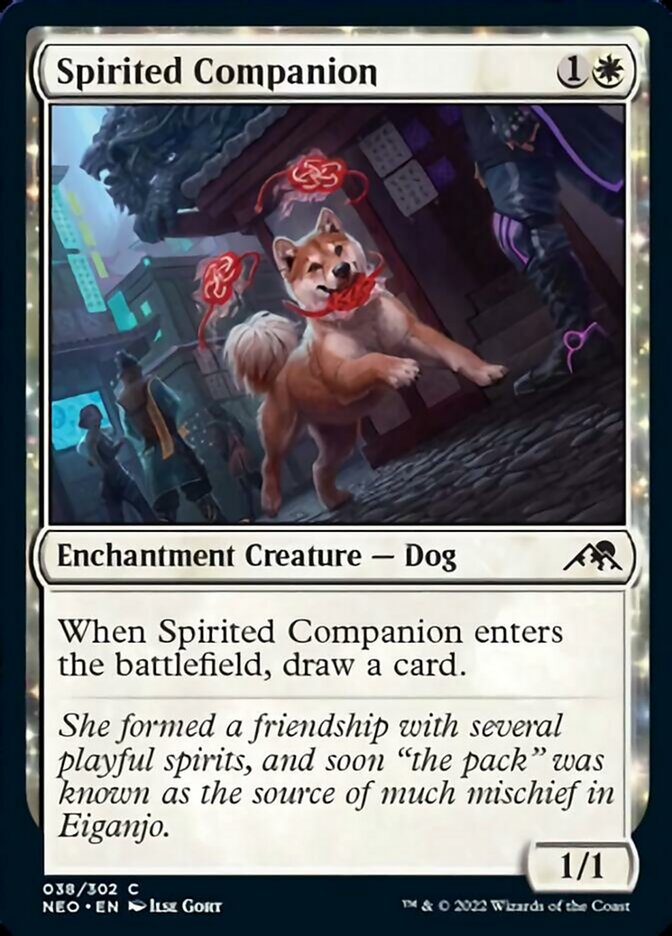 Spirited Companion [Kamigawa: Neon Dynasty] Foil