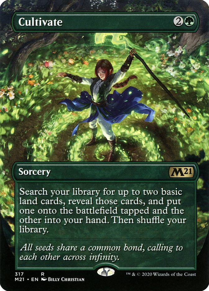 Cultivate (Borderless Alternate Art) [Core Set 2021] Foil