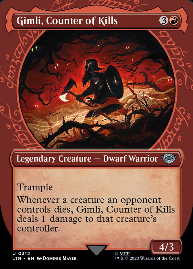 Gimli, Counter of Kills (Showcase Ring Frame) [The Lord of the Rings: Tales of Middle-Earth] Foil