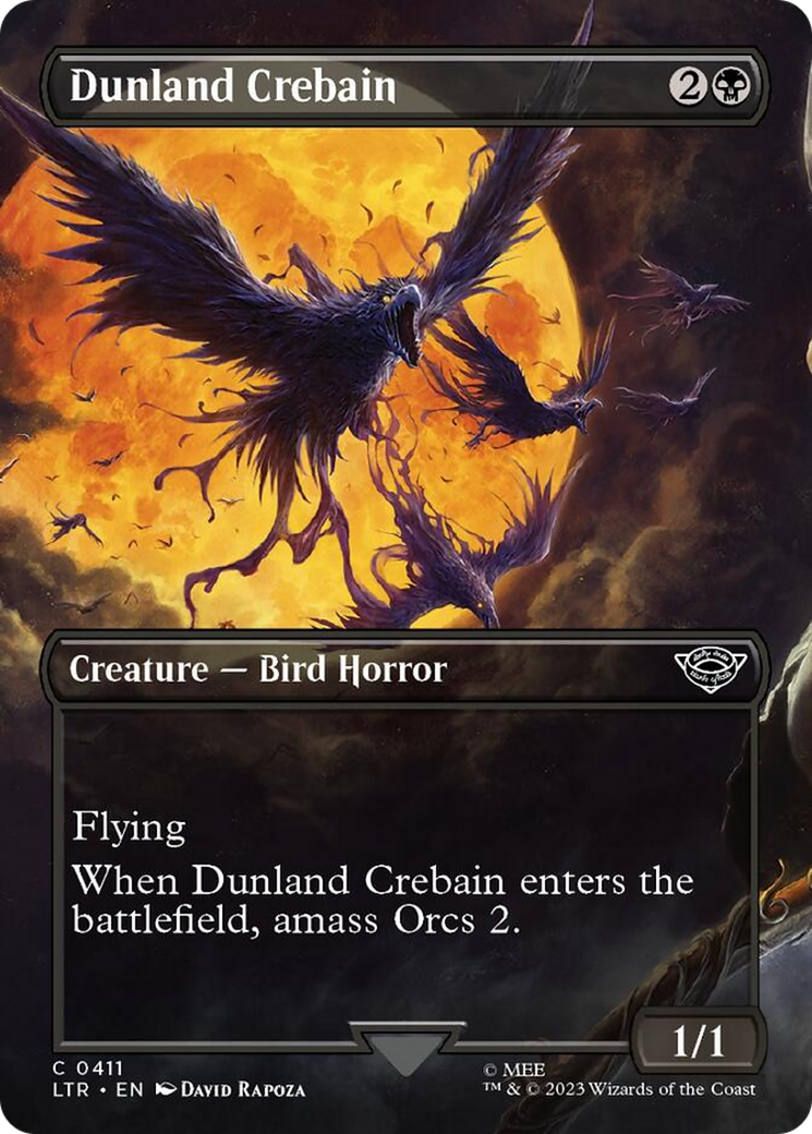 Dunland Crebain (Borderless Alternate Art) [The Lord of the Rings: Tales of Middle-Earth] Foil