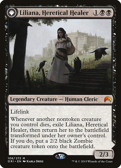 Liliana, Heretical Healer // Liliana, Defiant Necromancer [Magic Origins] Foil