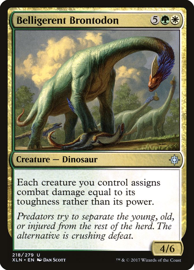 Belligerent Brontodon [Ixalan] Foil