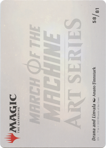 Drana and Linvala // Drana and Linvala  [March of the Machine Art Series] (Borderless) Foil