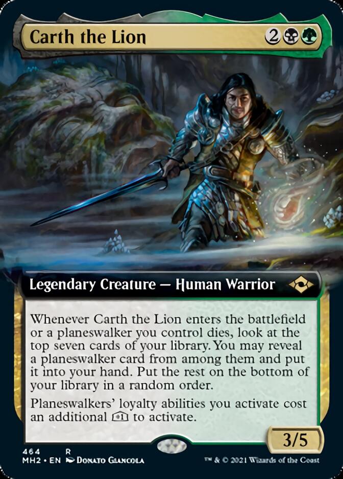 Carth the Lion (Extended Art) [Modern Horizons 2] Foil