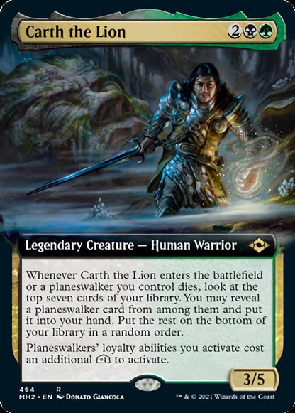 Carth the Lion (Extended Art) [Modern Horizons 2] Foil