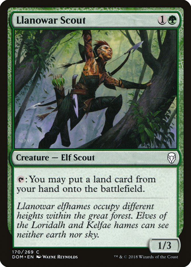 Llanowar Scout [Dominaria] Foil