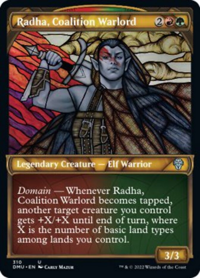 Radha, Coalition Warlord (Showcase) [Dominaria United] Foil