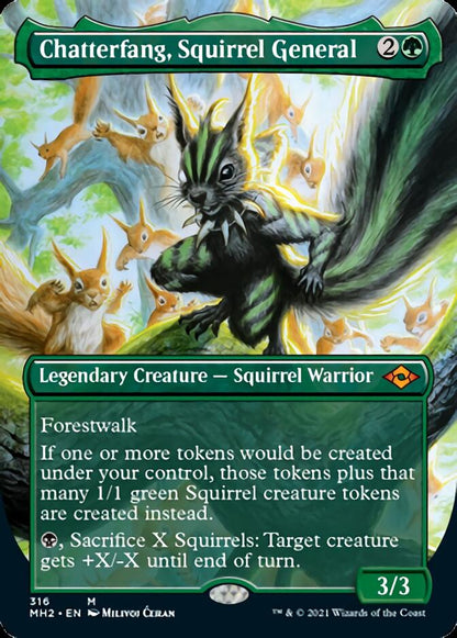 Chatterfang, Squirrel General (Borderless Alternate Art) [Modern Horizons 2] Foil