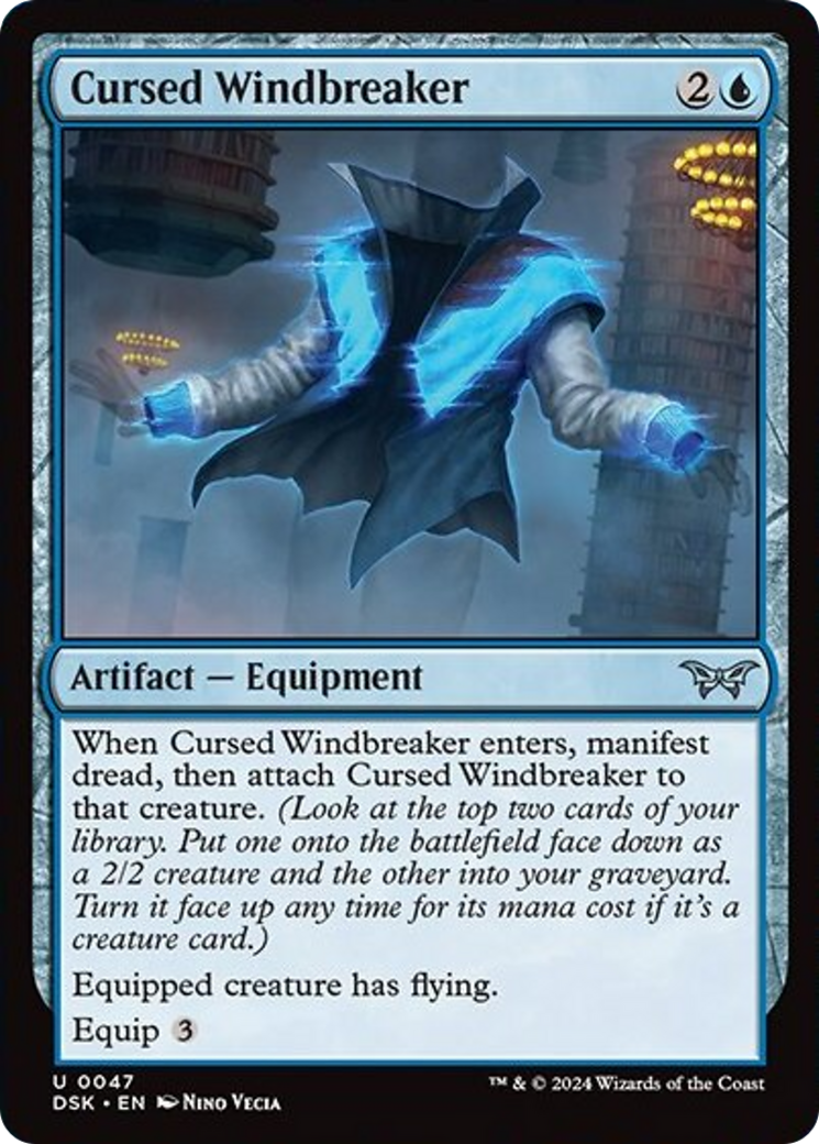 Cursed Windbreaker [Duskmourn: House of Horror] Foil