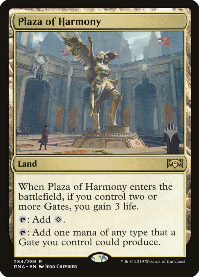 Plaza of Harmony (Promo Pack) [Ravnica Allegiance Promos] Foil