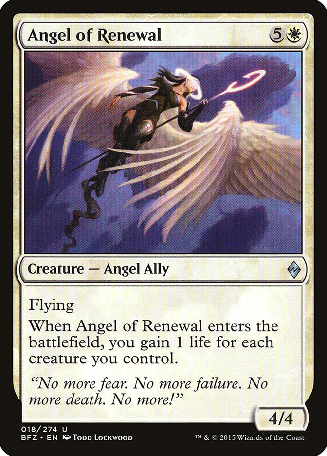Angel of Renewal [Battle for Zendikar] Foil