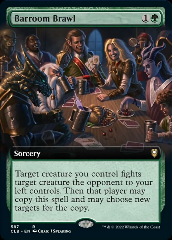 Barroom Brawl (Extended Art) [Commander Legends: Battle for Baldur's Gate] Foil