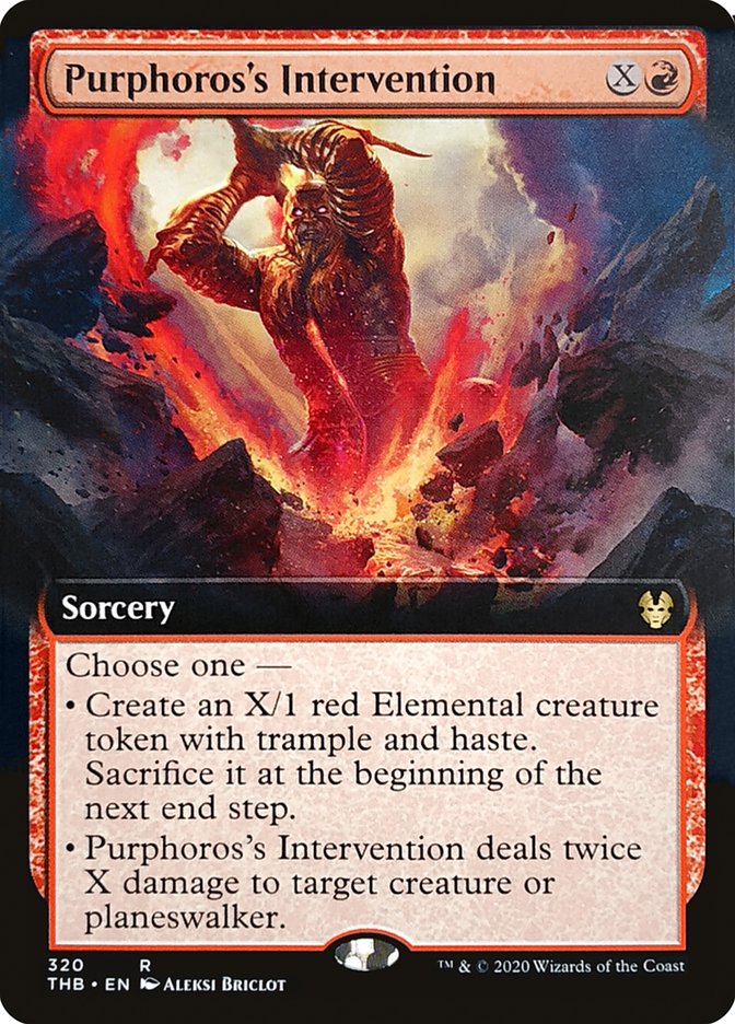 Purphoros's Intervention (Extended Art) [Theros Beyond Death] Foil