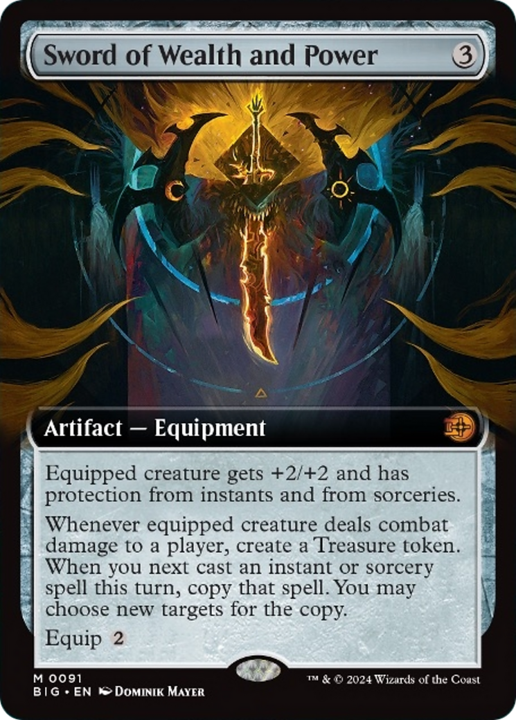 Sword of Wealth and Power (Extended Art) [Outlaws of Thunder Junction: The Big Score] Foil