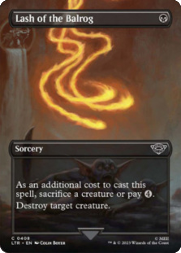Lash of the Balrog (Borderless Alternate Art) [The Lord of the Rings: Tales of Middle-Earth] Foil