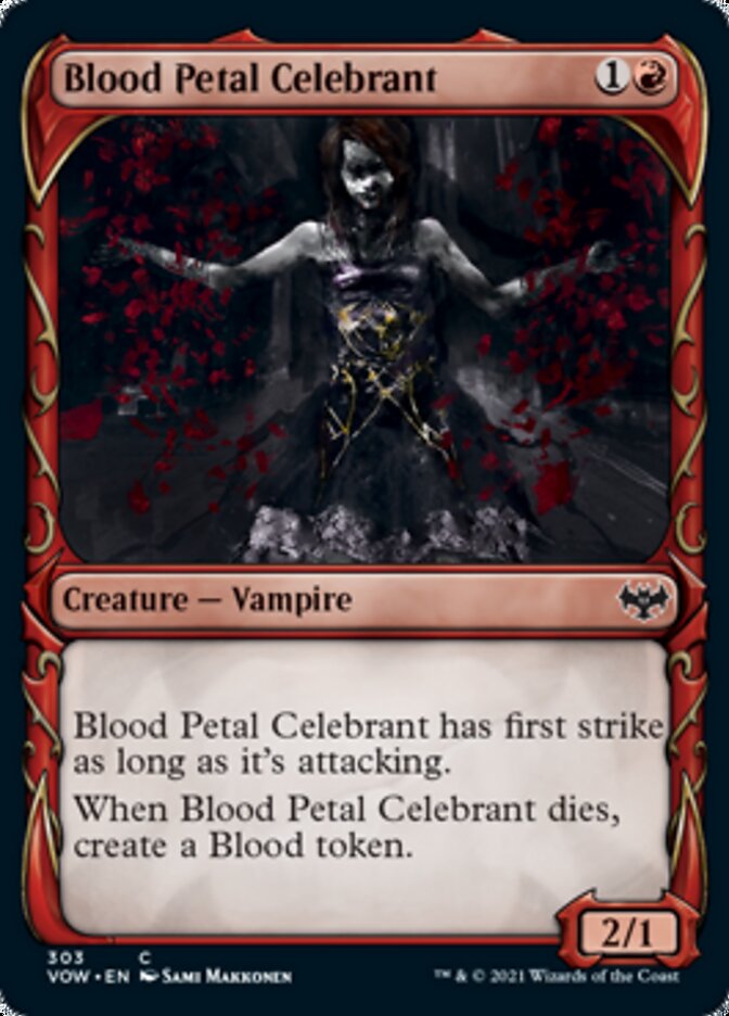 Blood Petal Celebrant (Showcase Fang Frame) [Innistrad: Crimson Vow] Foil