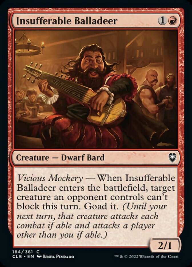 Insufferable Balladeer [Commander Legends: Battle for Baldur's Gate] Foil