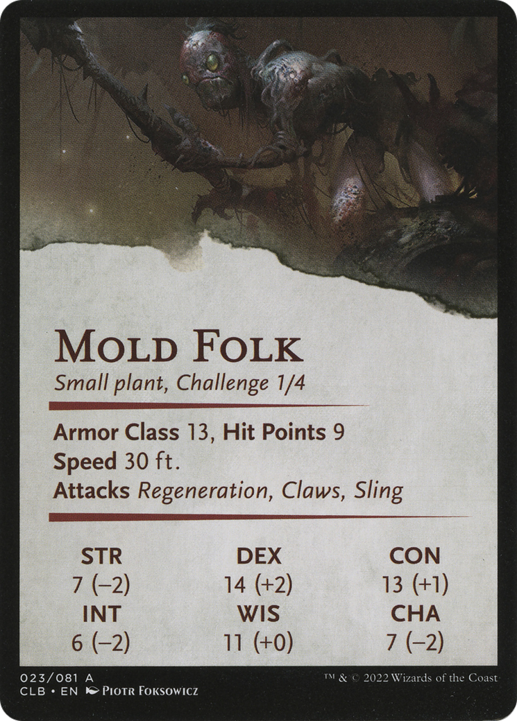 Mold Folk // Mold Folk  [Battle for Baldur's Gate Art Series] (Borderless) Foil