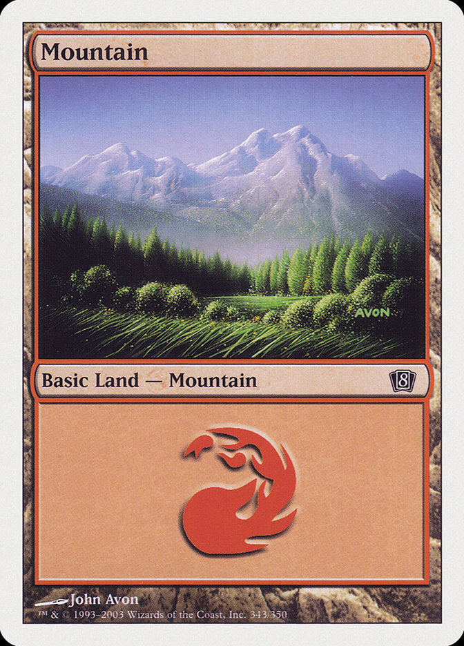 Mountain (343) [Eighth Edition] Foil