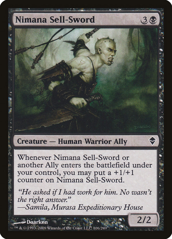 Nimana Sell-Sword [Zendikar] Foil