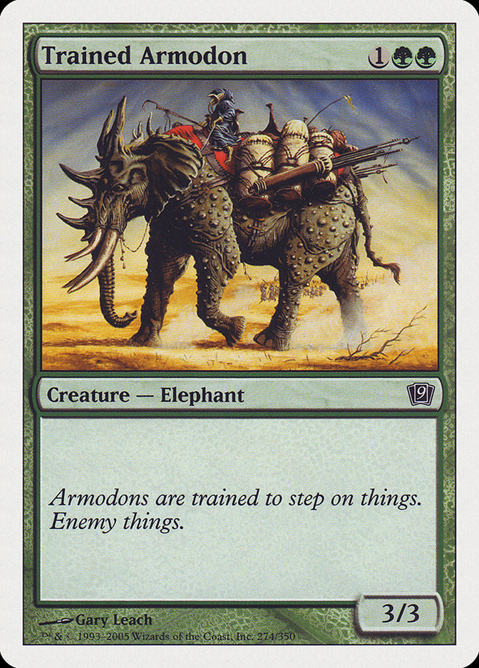 Trained Armodon [Ninth Edition] Foil