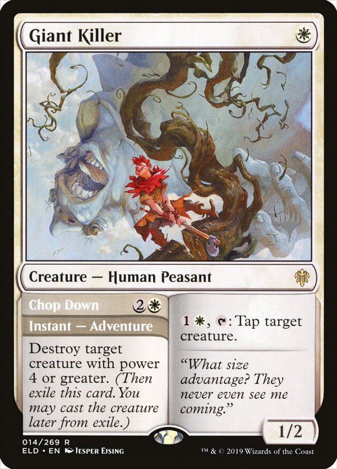 Giant Killer // Chop Down (Promo Pack) [Throne of Eldraine Promos] Foil
