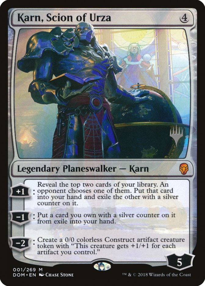 Karn, Scion of Urza (Promo Pack) [Dominaria Promos] Foil