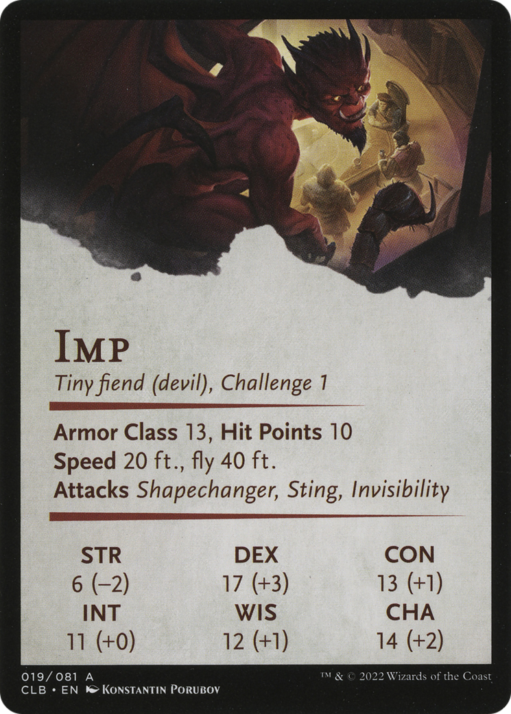 Nefarious Imp // Nefarious Imp  [Battle for Baldur's Gate Art Series] (Borderless)