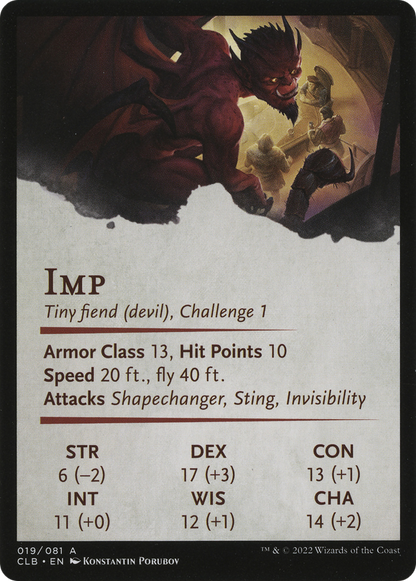 Nefarious Imp // Nefarious Imp  [Battle for Baldur's Gate Art Series] (Borderless)