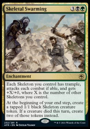 Skeletal Swarming (Promo Pack) [Dungeons & Dragons: Adventures in the Forgotten Realms Promos] Foil