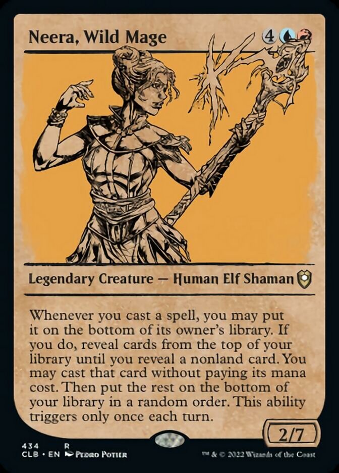 Neera, Wild Mage (Showcase) [Commander Legends: Battle for Baldur's Gate] Foil