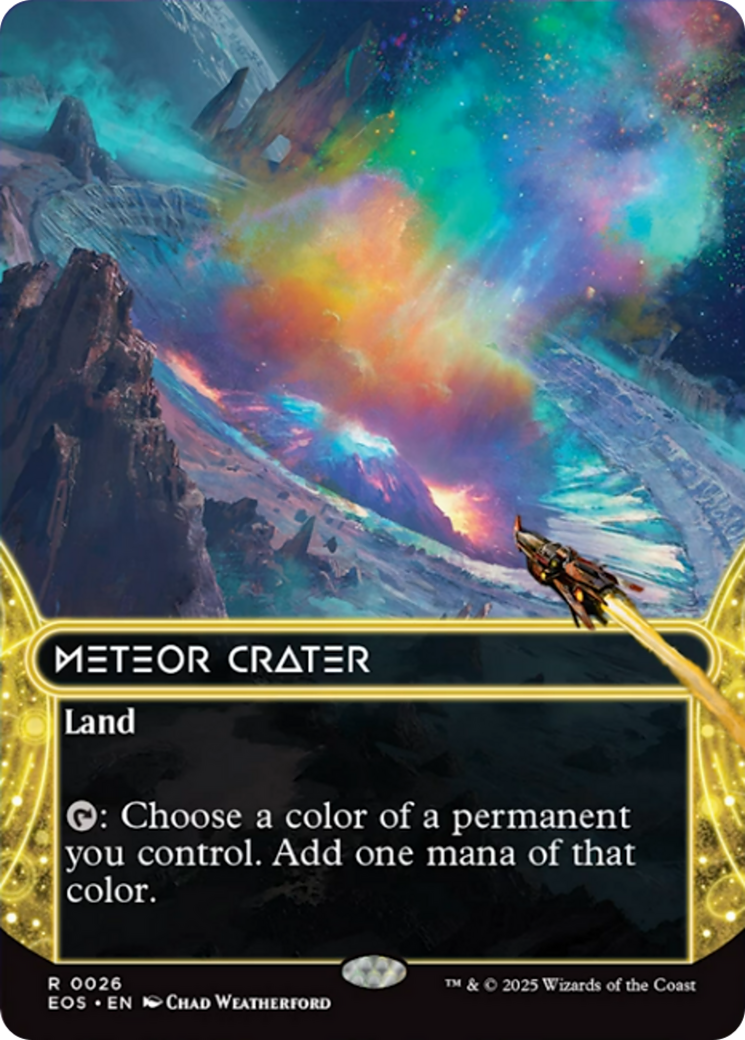 Meteor Crater (0026) (Borderless) [Edge of Eternities: Stellar Sights] Foil