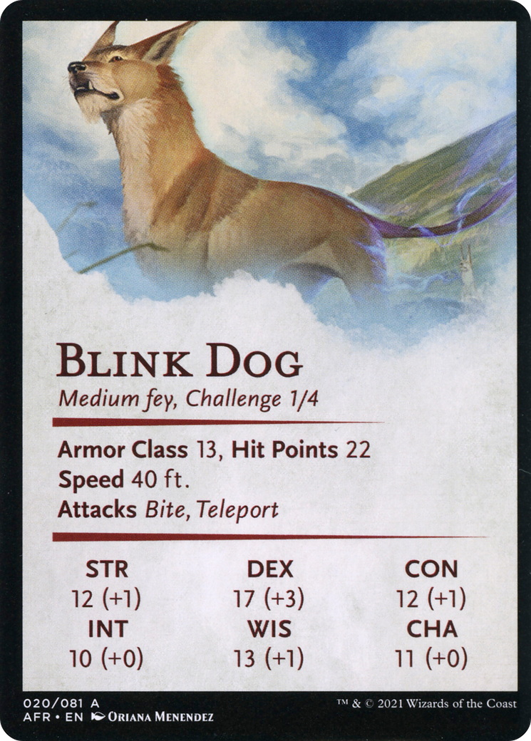Blink Dog // Blink Dog  [Adventures in the Forgotten Realms Art Series] (Borderless)