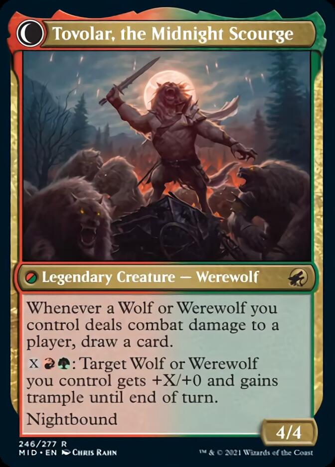 Tovolar, Dire Overlord // Tovolar, the Midnight Scourge [Innistrad: Midnight Hunt] Foil