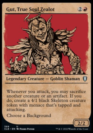 Gut, True Soul Zealot (Showcase) [Commander Legends: Battle for Baldur's Gate] Foil
