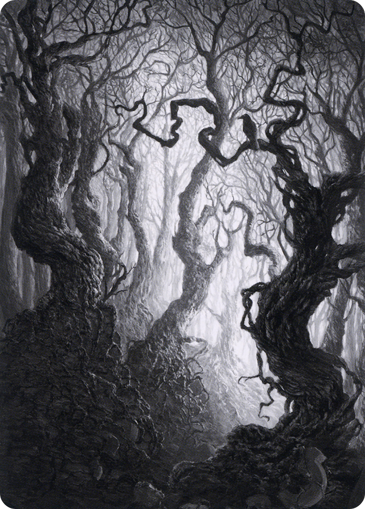 Forest // Forest  [Midnight Hunt Art Series] (Borderless) Foil
