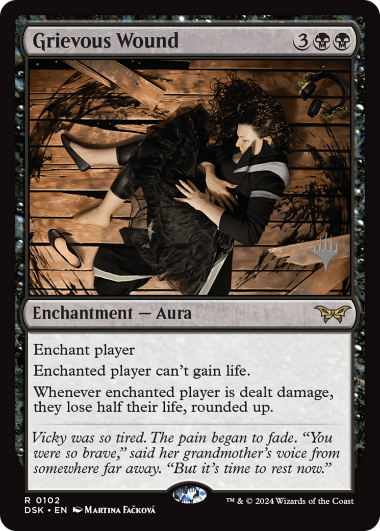 Grievous Wound (Promo Pack) [Duskmourn: House of Horror Promos] Foil