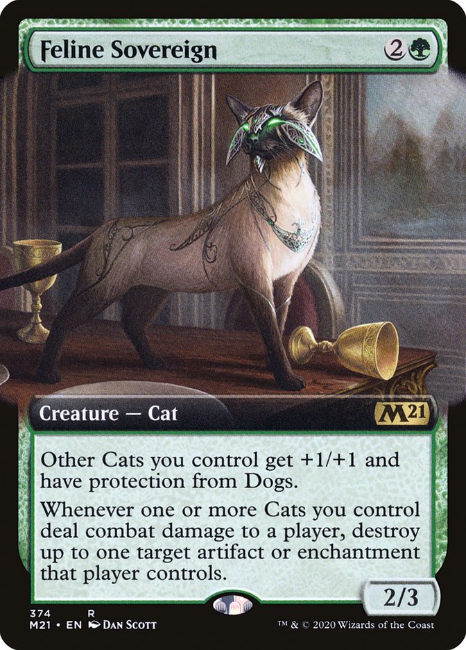 Feline Sovereign (Extended Art) [Core Set 2021] Foil