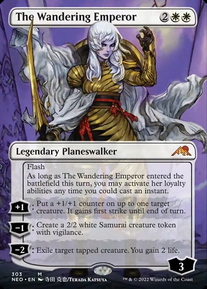 The Wandering Emperor (Borderless) [Kamigawa: Neon Dynasty] Foil