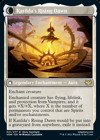 Katilda, Dawnhart Martyr // Katilda's Rising Dawn [Innistrad: Crimson Vow] Foil