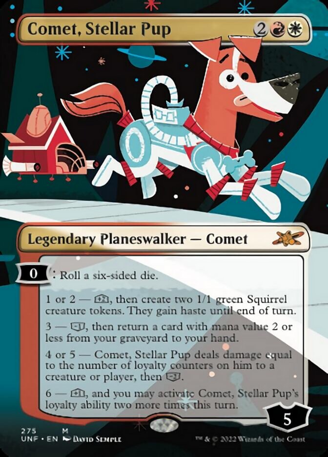 Comet, Stellar Pup (Borderless) [Unfinity] Foil